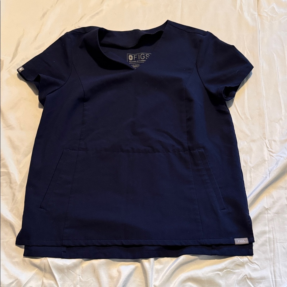FIGS Navy Scrub Top Women’s Technical Collection Size XS